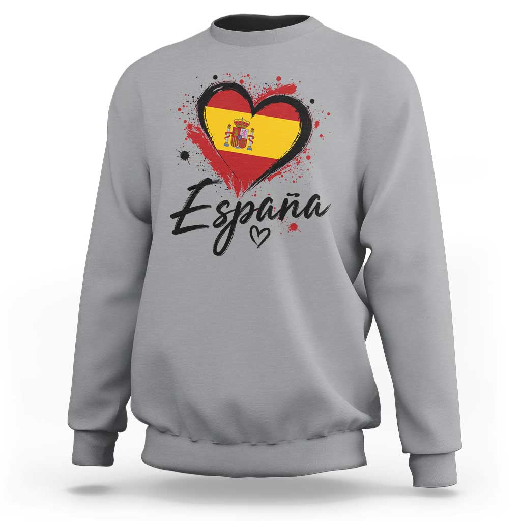 Espana Heart Spanish Flag Patriotic Spain Pride Sweatshirt