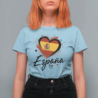 Espana Heart Spanish Flag Patriotic Spain Pride T Shirt For Women
