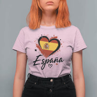 Espana Heart Spanish Flag Patriotic Spain Pride T Shirt For Women