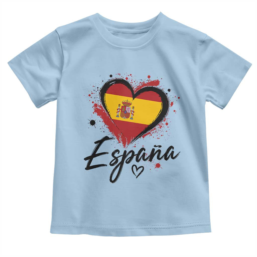 Espana Heart Spanish Flag Patriotic Spain Pride Toddler T Shirt
