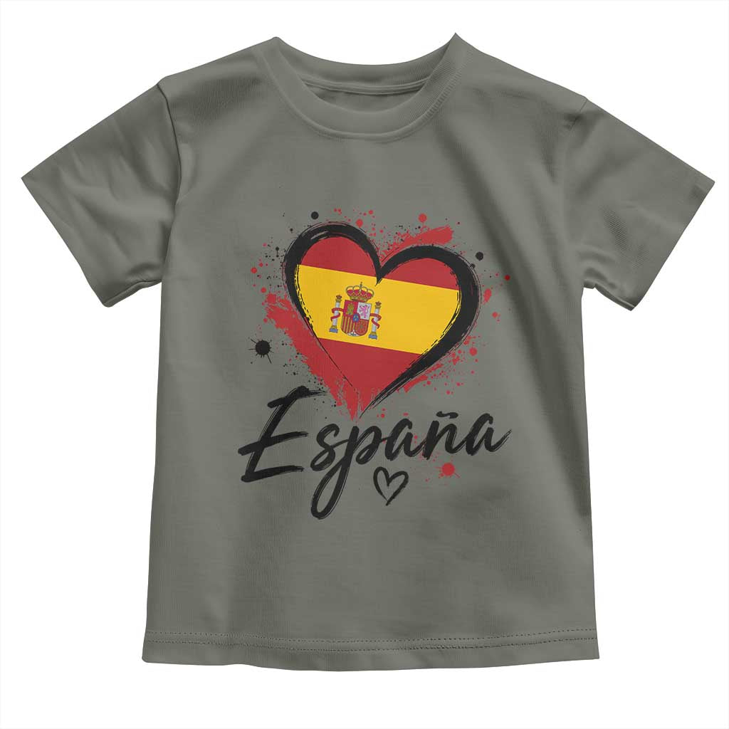 Espana Heart Spanish Flag Patriotic Spain Pride Toddler T Shirt