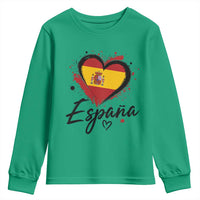 Espana Heart Spanish Flag Patriotic Spain Pride Youth Sweatshirt
