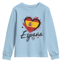 Espana Heart Spanish Flag Patriotic Spain Pride Youth Sweatshirt