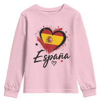 Espana Heart Spanish Flag Patriotic Spain Pride Youth Sweatshirt