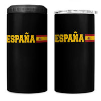 Espana Spain Vintage Sports Design Spanish Flag 4 in 1 Can Cooler Tumbler