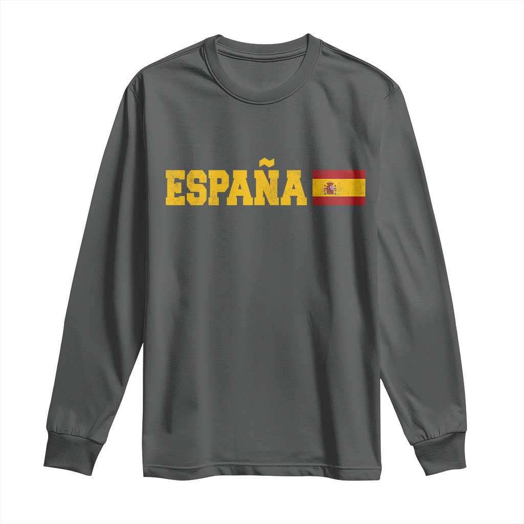 Espana Spain Vintage Sports Design Spanish Flag Long Sleeve Shirt