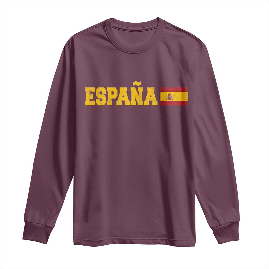 Espana Spain Vintage Sports Design Spanish Flag Long Sleeve Shirt