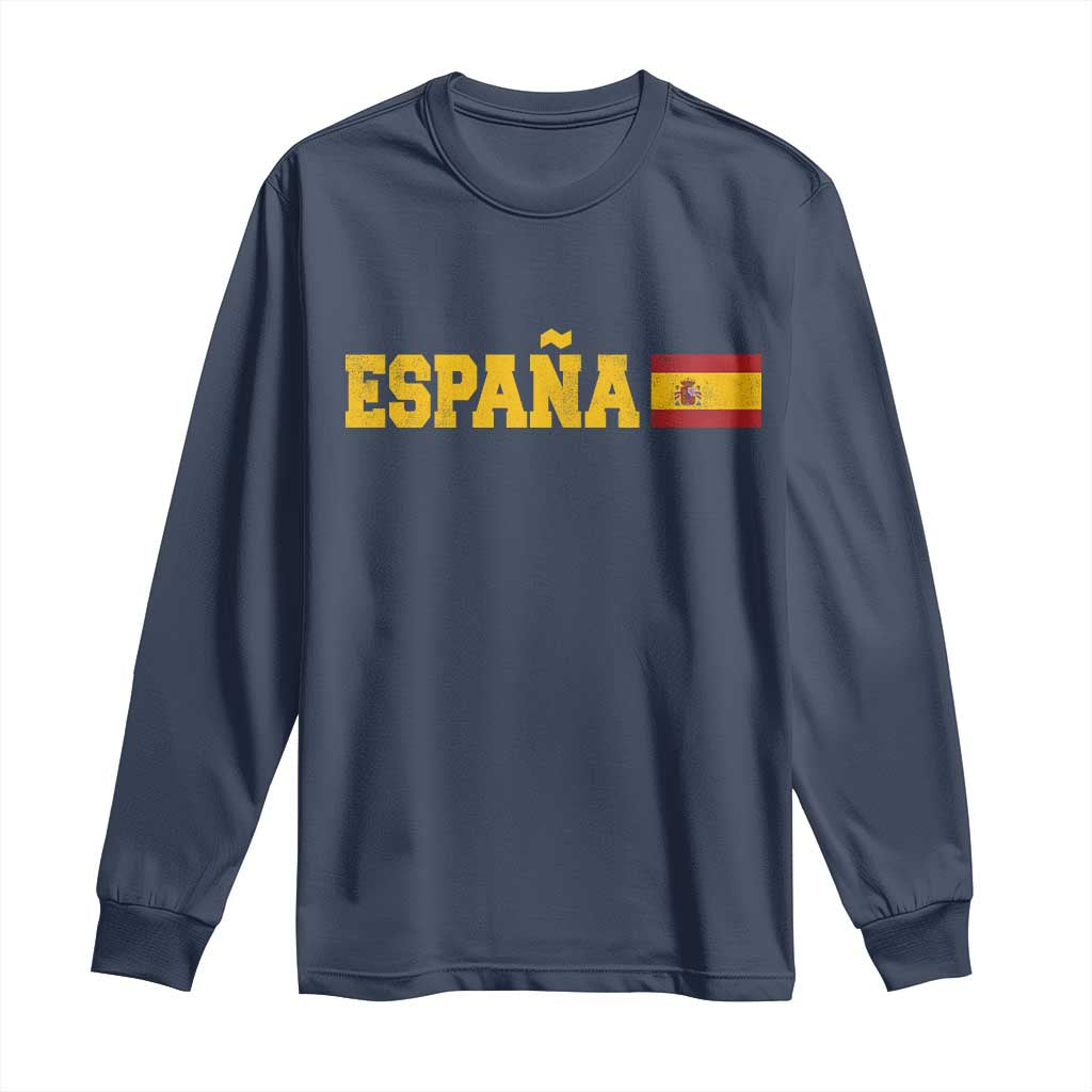 Espana Spain Vintage Sports Design Spanish Flag Long Sleeve Shirt