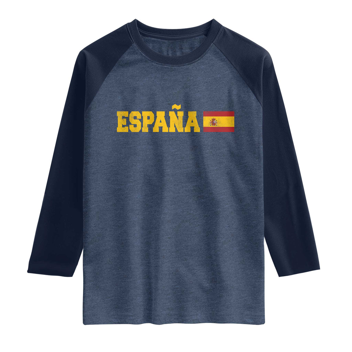 Espana Spain Vintage Sports Design Spanish Flag Raglan Shirt