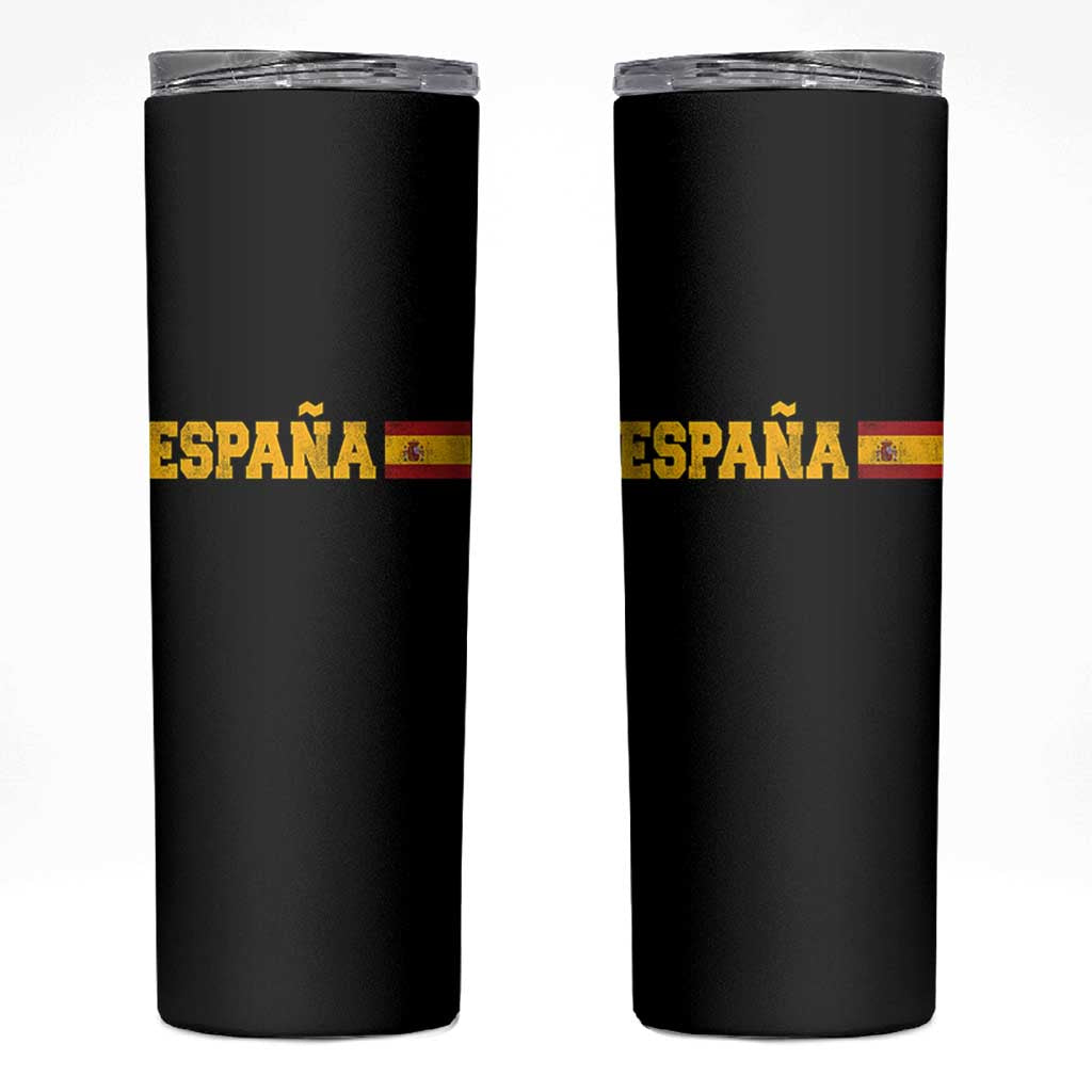 Espana Spain Vintage Sports Design Spanish Flag Skinny Tumbler