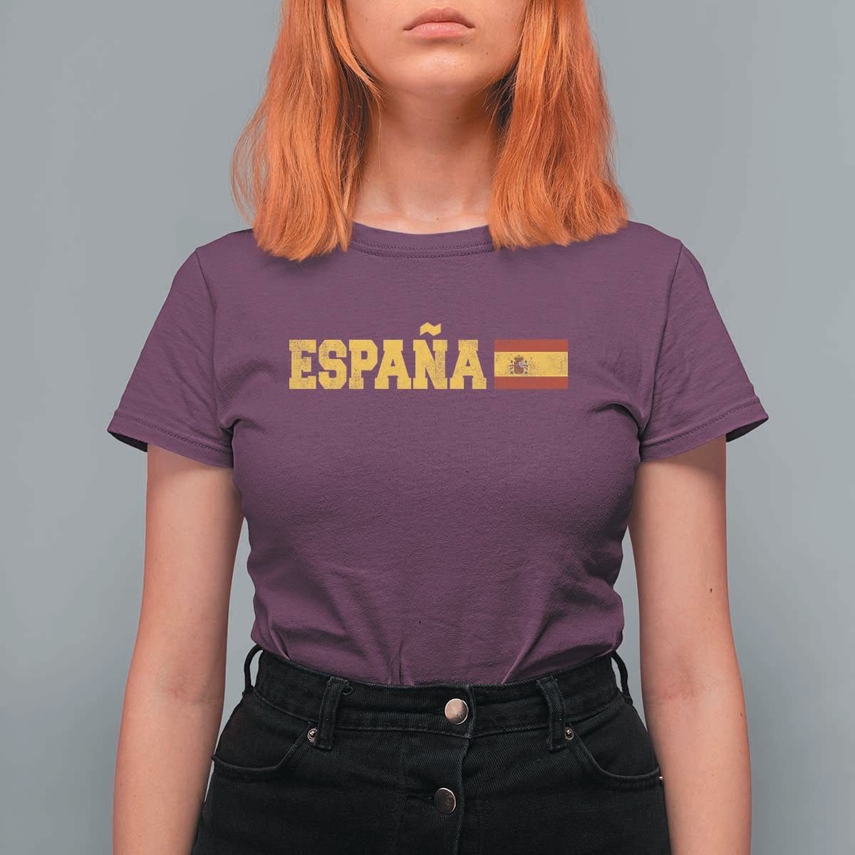 Espana Spain Vintage Sports Design Spanish Flag T Shirt For Women