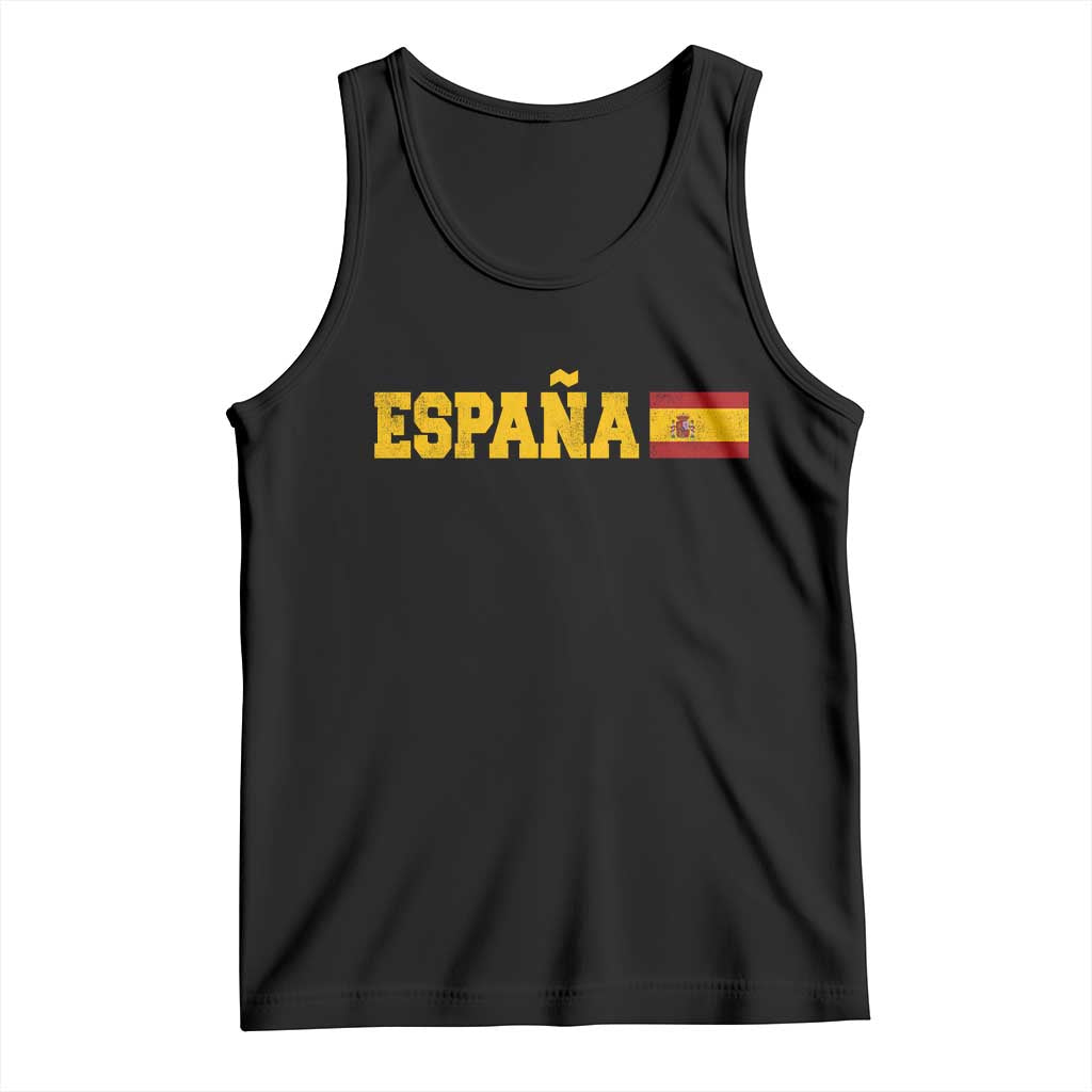Espana Spain Vintage Sports Design Spanish Flag Tank Top