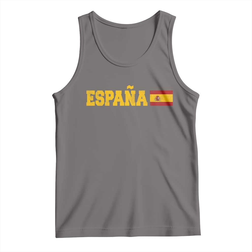 Espana Spain Vintage Sports Design Spanish Flag Tank Top