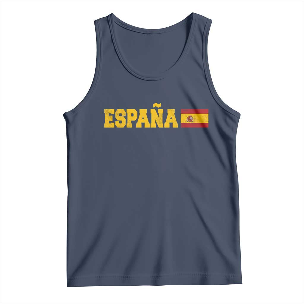Espana Spain Vintage Sports Design Spanish Flag Tank Top