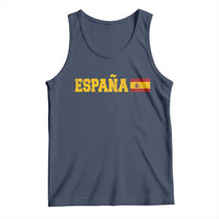 Espana Spain Vintage Sports Design Spanish Flag Tank Top