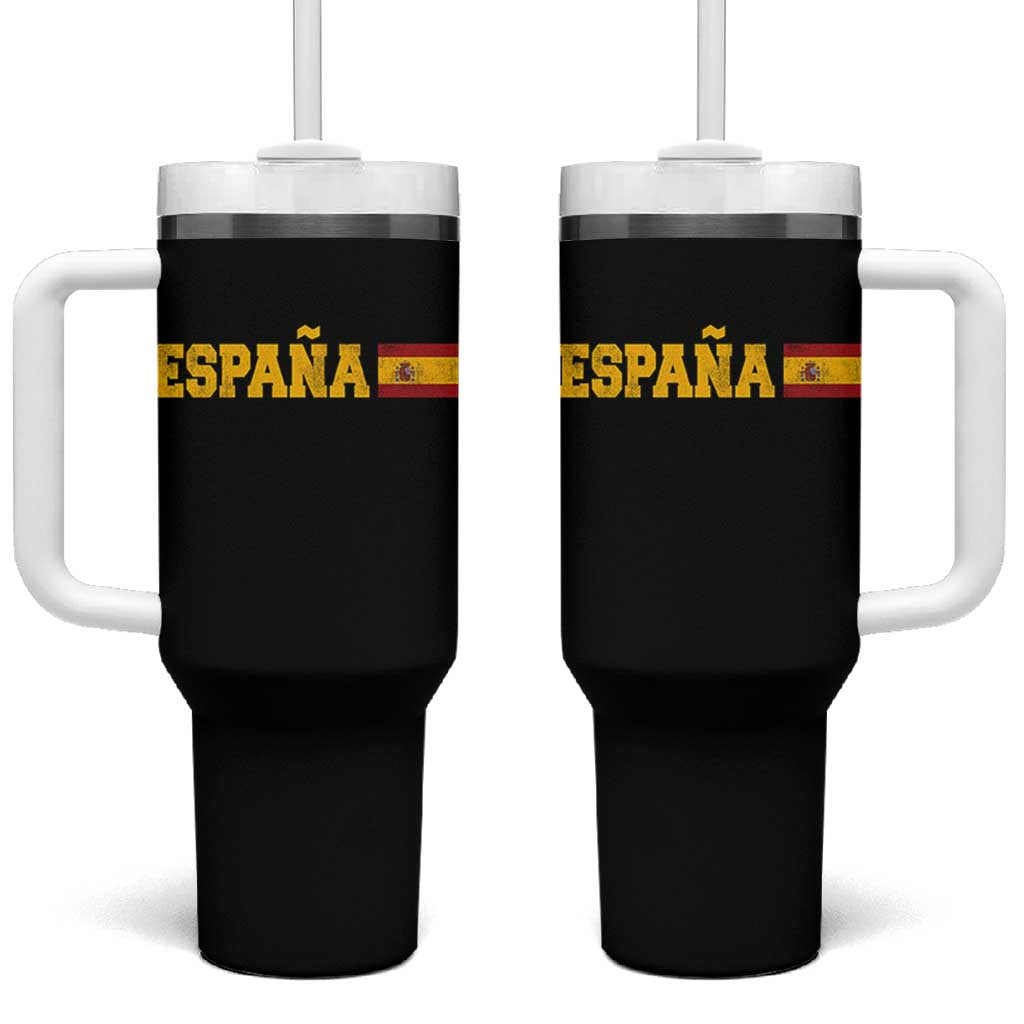 Espana Spain Vintage Sports Design Spanish Flag Tumbler With Handle