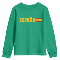 Espana Spain Vintage Sports Design Spanish Flag Youth Sweatshirt