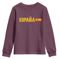 Espana Spain Vintage Sports Design Spanish Flag Youth Sweatshirt