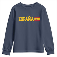 Espana Spain Vintage Sports Design Spanish Flag Youth Sweatshirt
