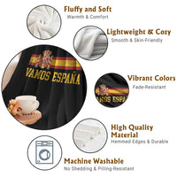 Vamos Espana Spainish Flag Vintage Spain Coat of Arms Throw Blanket
