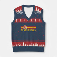 Vamos Espana Spainish Flag Vintage Spain Coat of Arms V-Neck Knit Sweater Vest