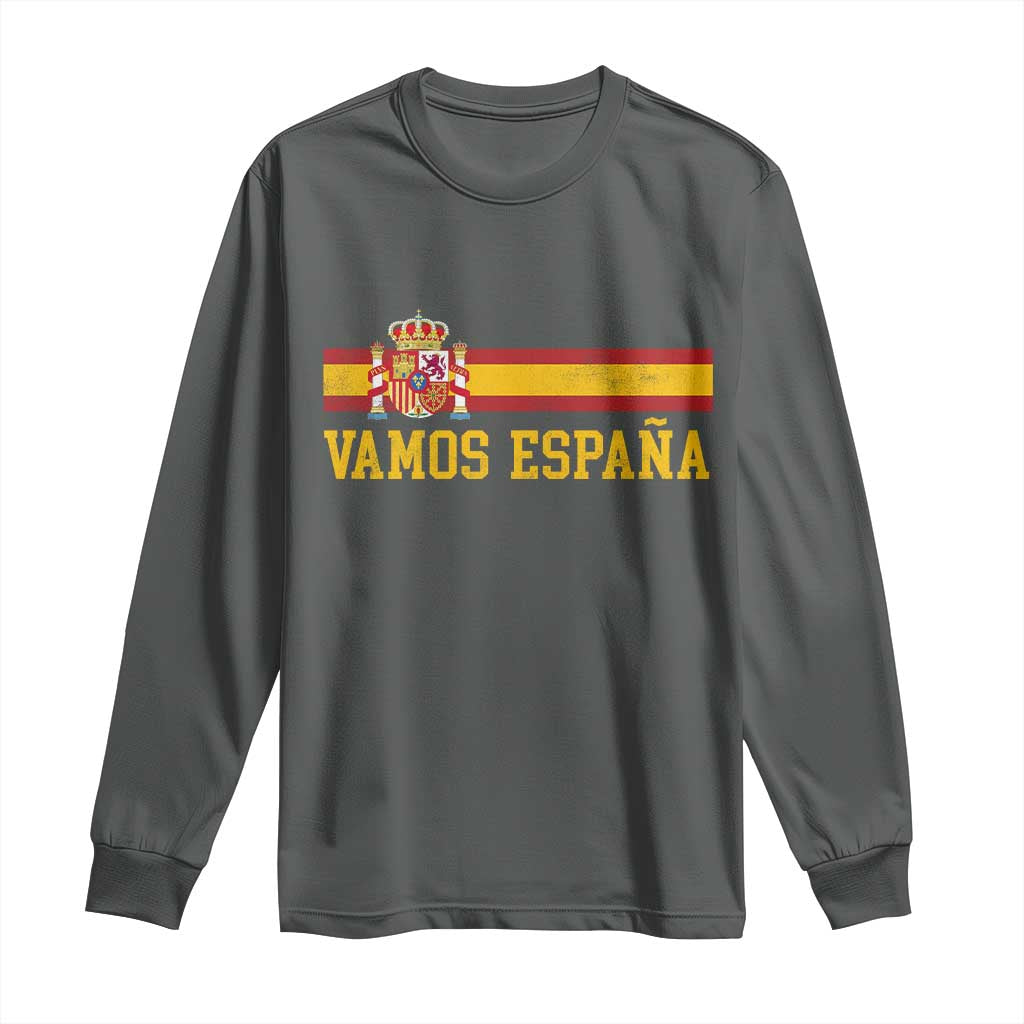 Vamos Espana Spainish Flag Vintage Spain Coat of Arms Long Sleeve Shirt