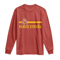 Vamos Espana Spainish Flag Vintage Spain Coat of Arms Long Sleeve Shirt