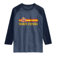 Vamos Espana Spainish Flag Vintage Spain Coat of Arms Raglan Shirt