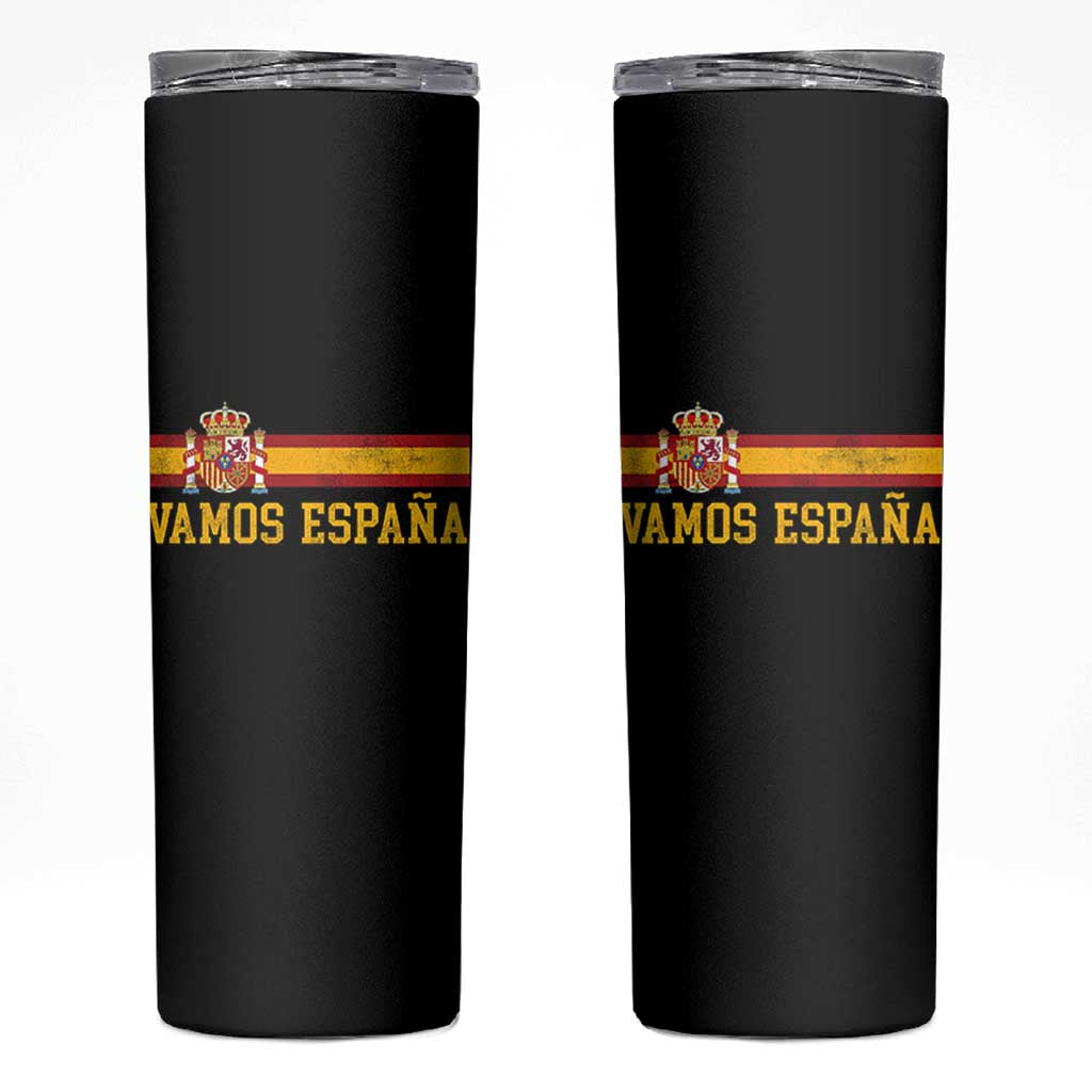 Vamos Espana Spainish Flag Vintage Spain Coat of Arms Skinny Tumbler