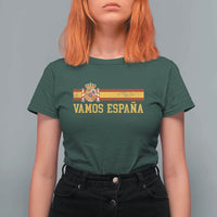 Vamos Espana Spainish Flag Vintage Spain Coat of Arms T Shirt For Women