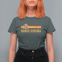 Vamos Espana Spainish Flag Vintage Spain Coat of Arms T Shirt For Women