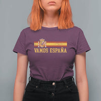 Vamos Espana Spainish Flag Vintage Spain Coat of Arms T Shirt For Women