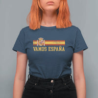 Vamos Espana Spainish Flag Vintage Spain Coat of Arms T Shirt For Women