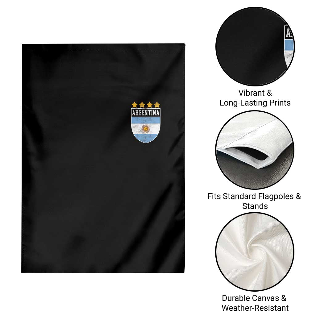 Argentina 4th Star Vintage Argentine Football Crest Garden Flag