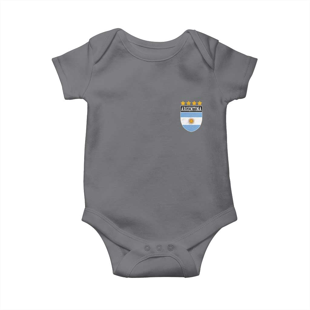 Argentina 4th Star Vintage Argentine Football Crest Baby Onesie
