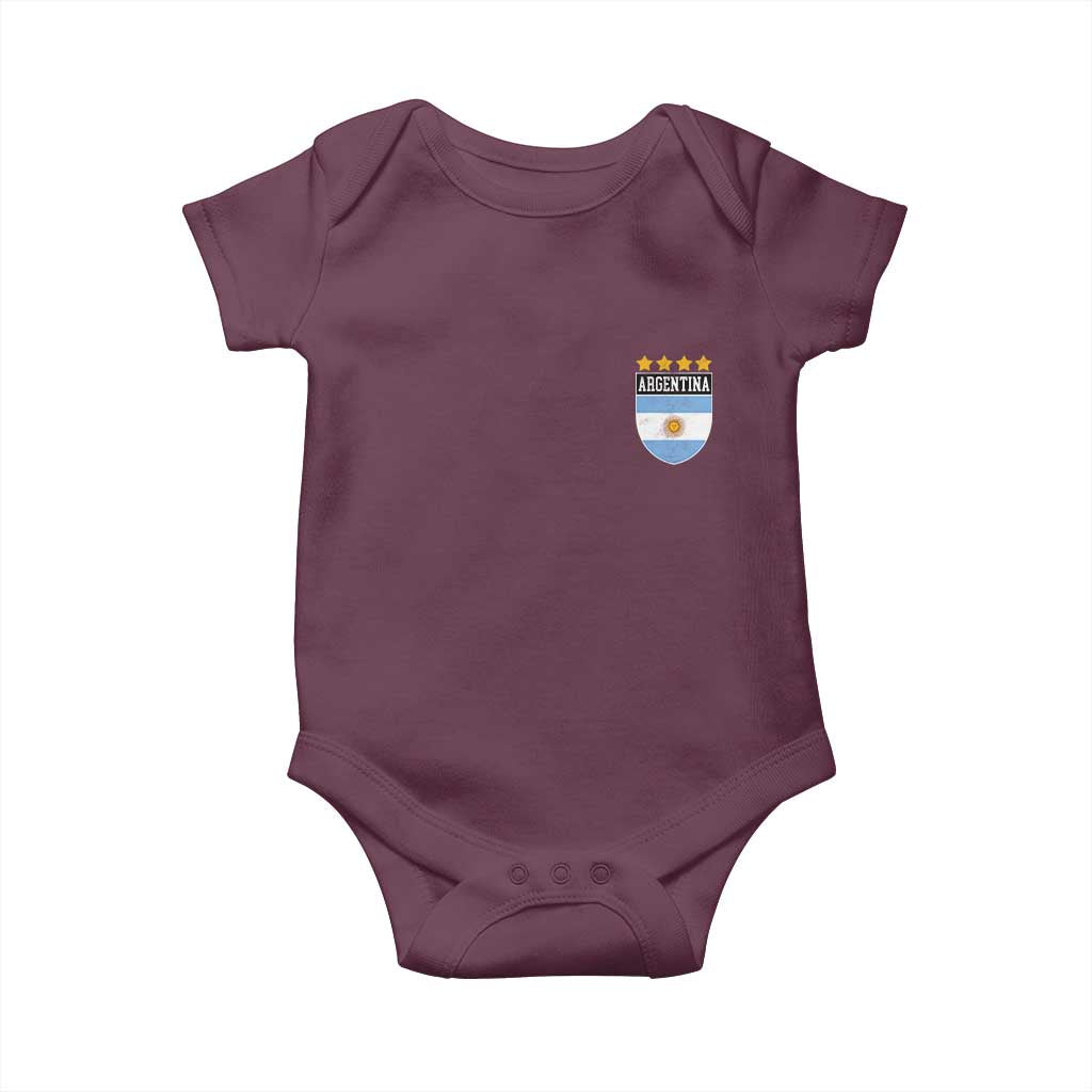 Argentina 4th Star Vintage Argentine Football Crest Baby Onesie