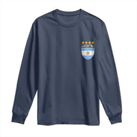 Argentina 4th Star Vintage Argentine Football Crest Long Sleeve Shirt