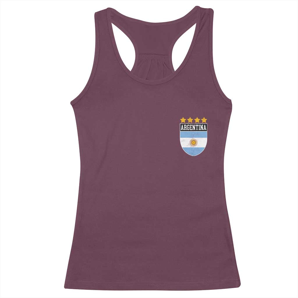 Argentina 4th Star Vintage Argentine Football Crest Racerback Tank Top