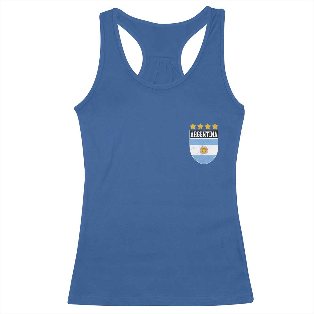Argentina 4th Star Vintage Argentine Football Crest Racerback Tank Top