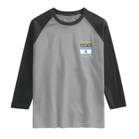 Argentina 4th Star Vintage Argentine Football Crest Raglan Shirt