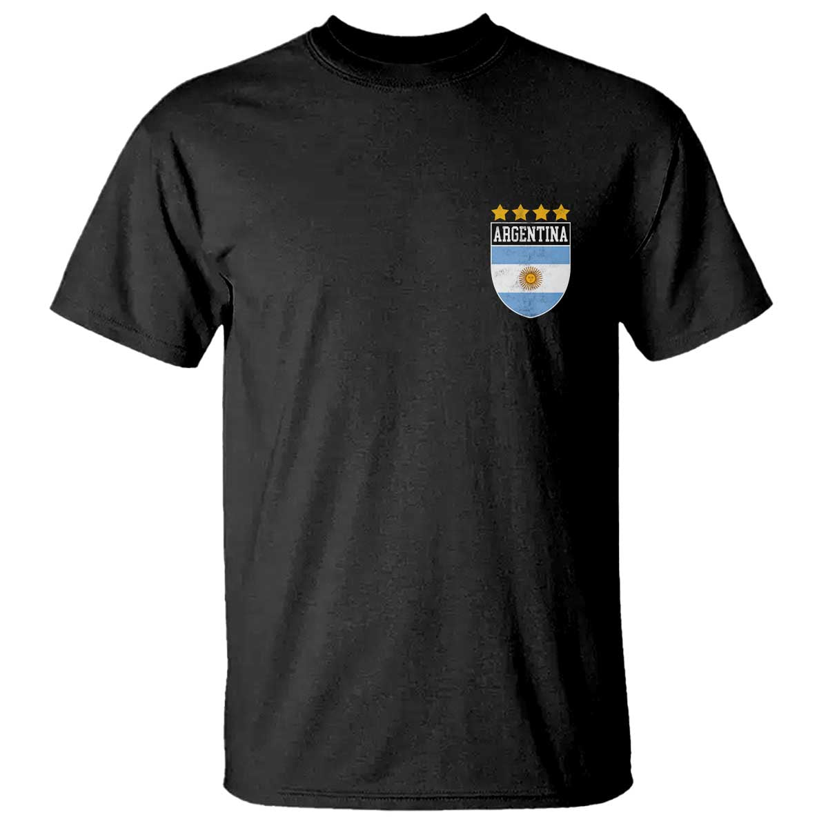 Argentina 4th Star Vintage Argentine Football Crest T Shirt