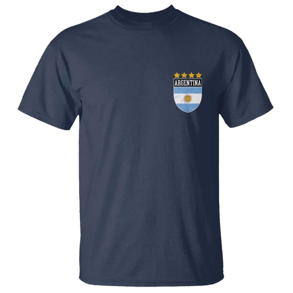 Argentina 4th Star Vintage Argentine Football Crest T Shirt