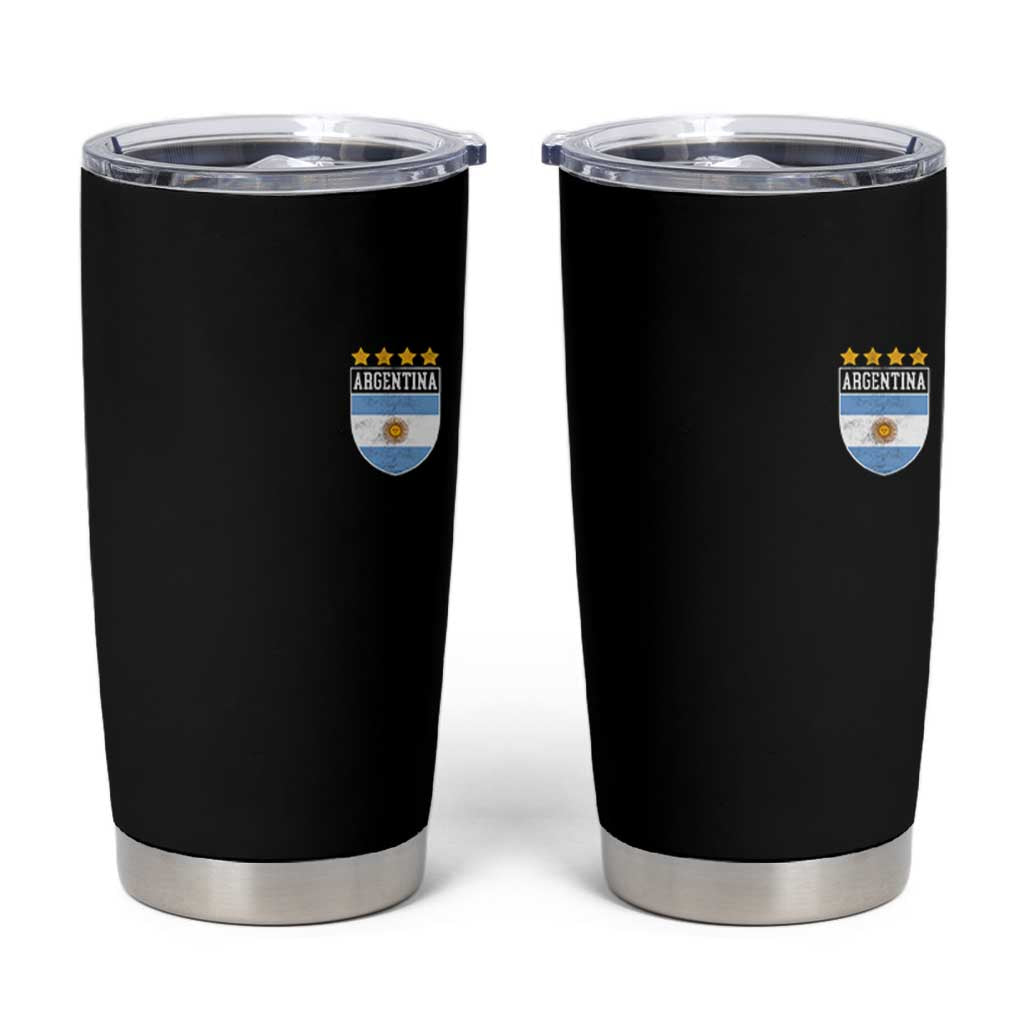 Argentina 4th Star Vintage Argentine Football Crest Tumbler Cup