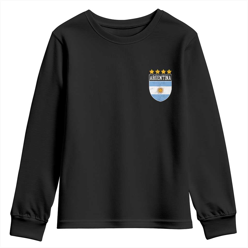 Argentina 4th Star Vintage Argentine Football Crest Youth Sweatshirt