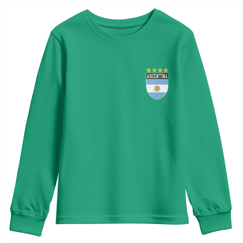 Argentina 4th Star Vintage Argentine Football Crest Youth Sweatshirt