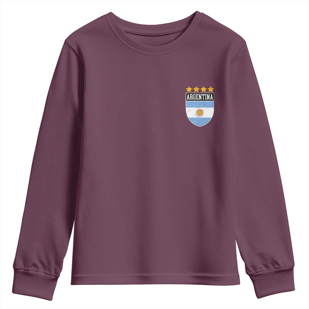 Argentina 4th Star Vintage Argentine Football Crest Youth Sweatshirt