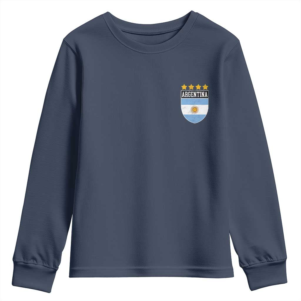 Argentina 4th Star Vintage Argentine Football Crest Youth Sweatshirt