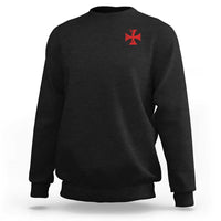 Vintage Catholic Knight Templar Crusader Cross Sweatshirt