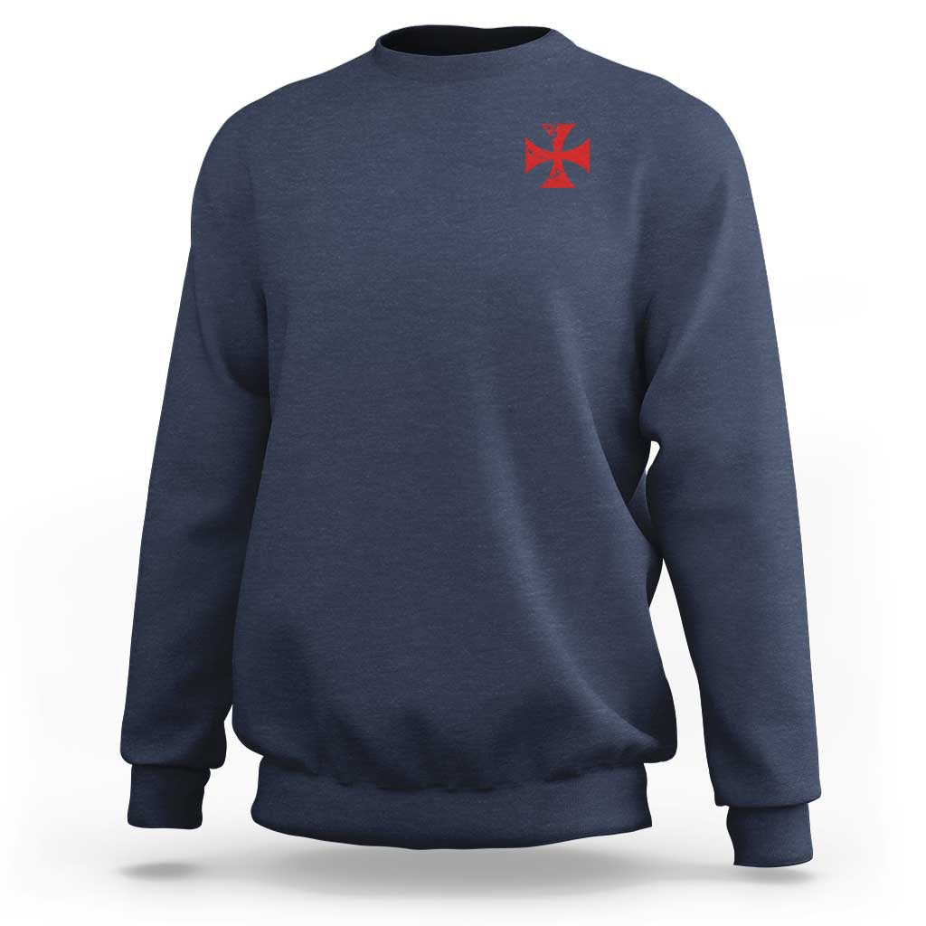 Vintage Catholic Knight Templar Crusader Cross Sweatshirt