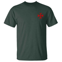 Vintage Catholic Knight Templar Crusader Cross T Shirt